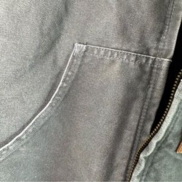 Vintage Carhartt Workwear Trucker Jacket Green Faded Green Medium - Picture 6 of 13